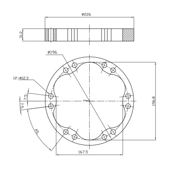 Stator Bosch Rexroth MCR5, MCR05 ID=196.8 mm AFM