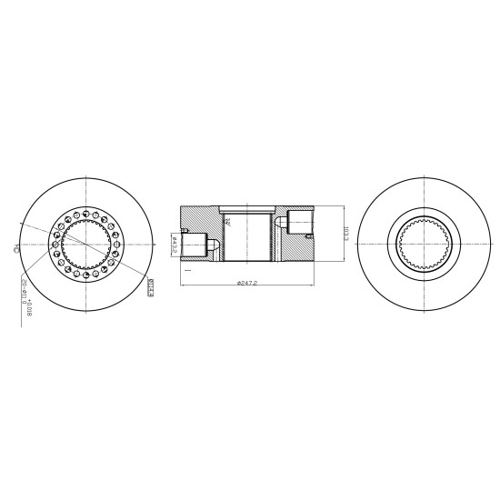 Rotor group Poclain Hydraulic MS35, MSE35 AFM